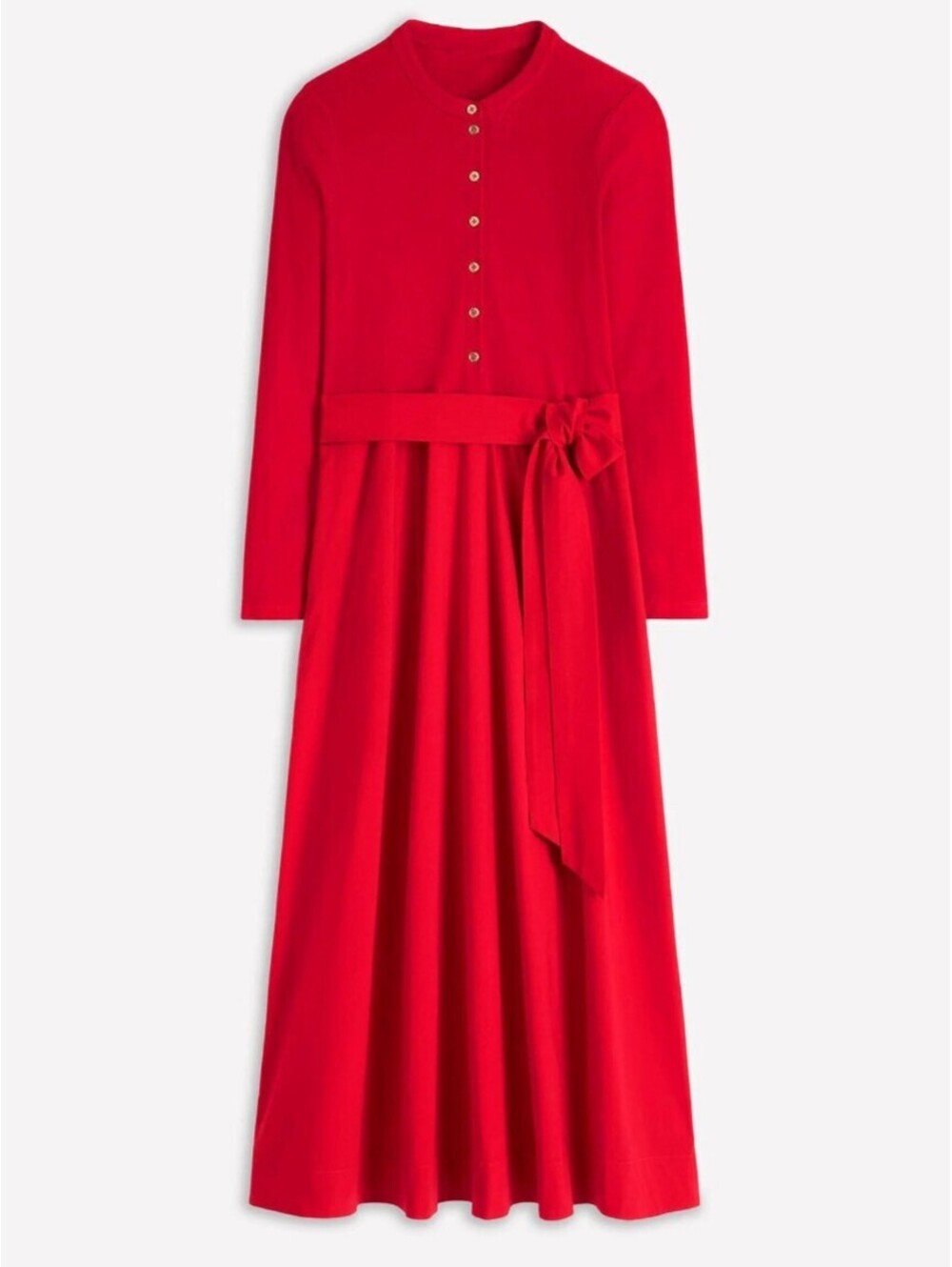 BODEN red ribbed long sleeve maxi dress sz 8